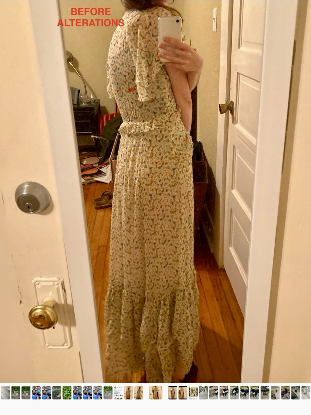 Doen Antoinette Dress - yellow Victorian floral - XS - ALTERATION - Picture 14 of 16